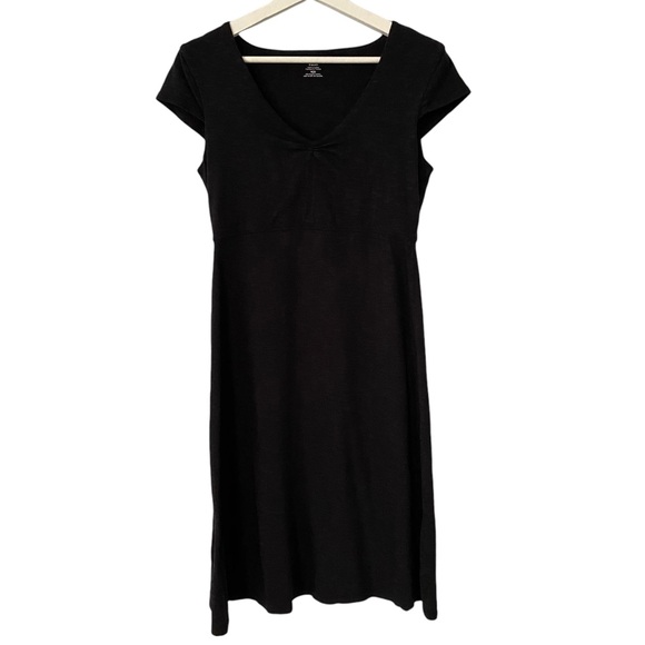 Toad&Co Rosemarie Charcoal Heather Grey Pull-on Casual Cap Sleeves Dress S - Picture 4 of 11